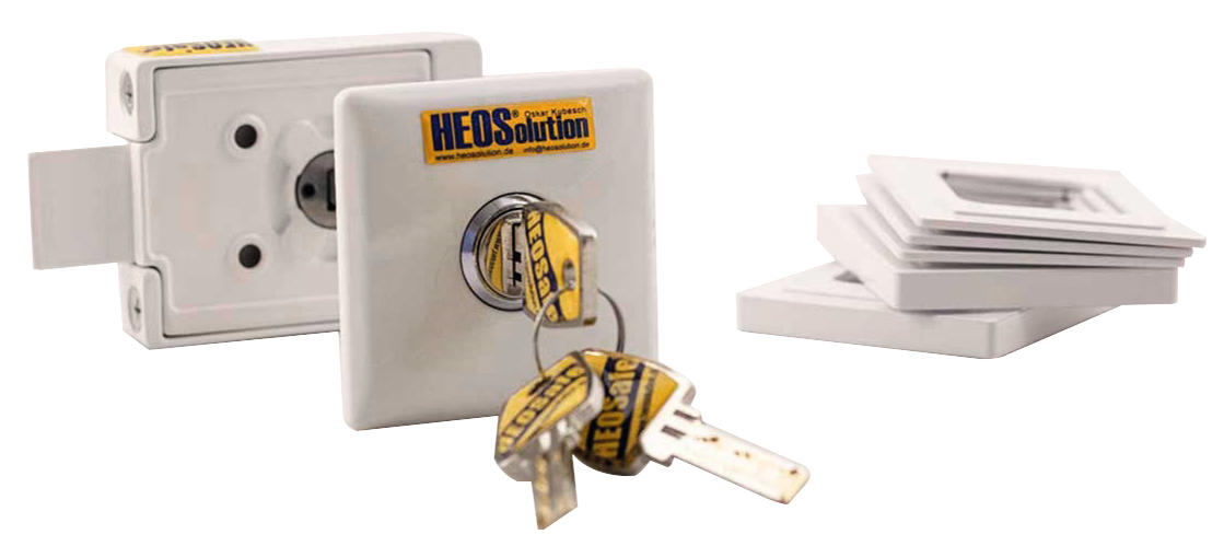 HEOSolution HEOSafe Zusatzschloss weiß, 2er-Set