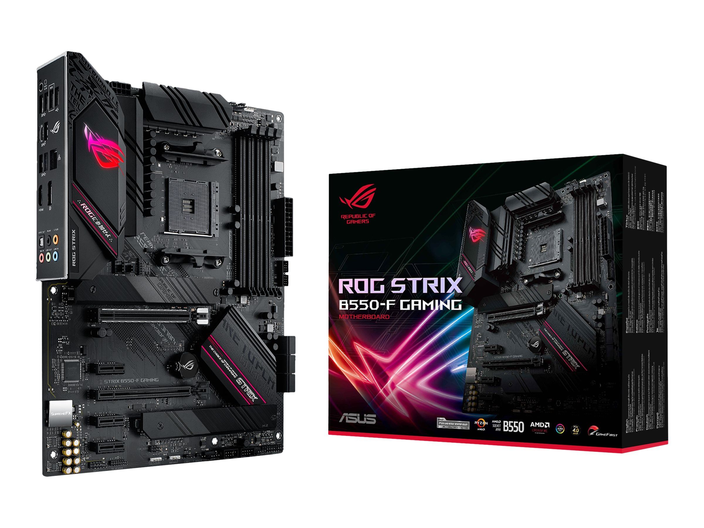 ASUS ROG STRIX B550-F GAMING - Motherboard - ATX - Socket AM4 - AMD B550 Chipsatz - USB-C Gen2, USB 3.2 Gen 1, USB 3.2 Gen 2 - 2.5 Gigabit LAN - Onboard-Grafik (CPU erforderlich)