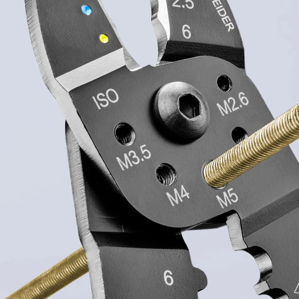 KNIPEX Crimpzange mit Mehrkomponenten-Hüllen schwarz lackiert 240 mm