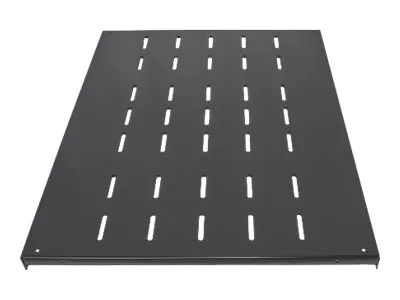 IC Intracom Intellinet 19" Fachboden zur Festmontage, 1 HE, 600 mm Tiefe, besonders hohe Traglast, schwarz - Rack - Regal - Schwarz, RAL 9005 - 1U - 48.3 cm (19")