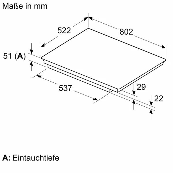 Neff Induktionskochfeld - 80 cm - Rahmenlos - Schwarz MATT Design