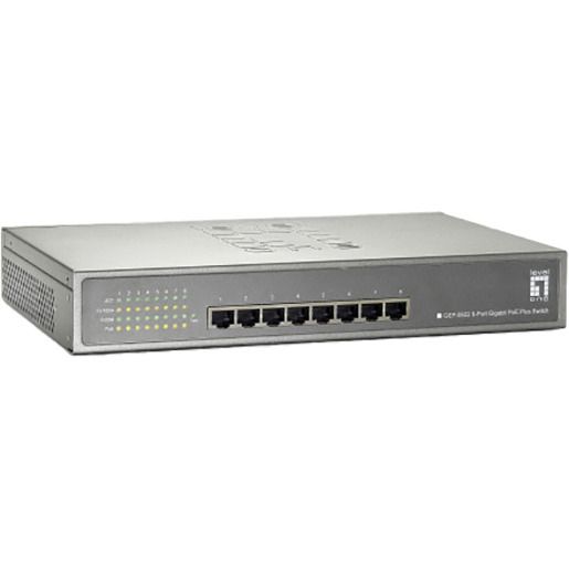 LevelOne 8-PORT GIGABIT POE+ SWITCH / LEVELO GEP-0822 240W GEP-0822