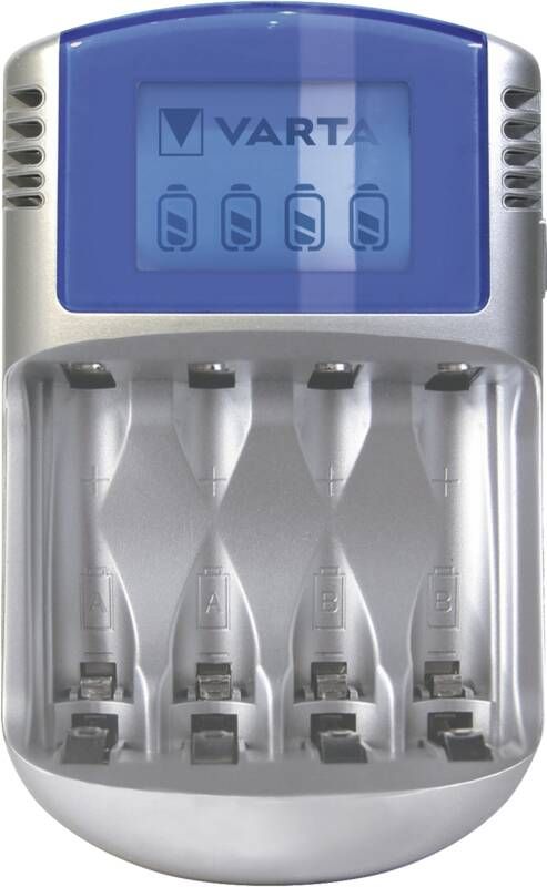 Varta Tisch-Ladegerät LCD (4x Mignon 2.600 mAh)+12V&USB