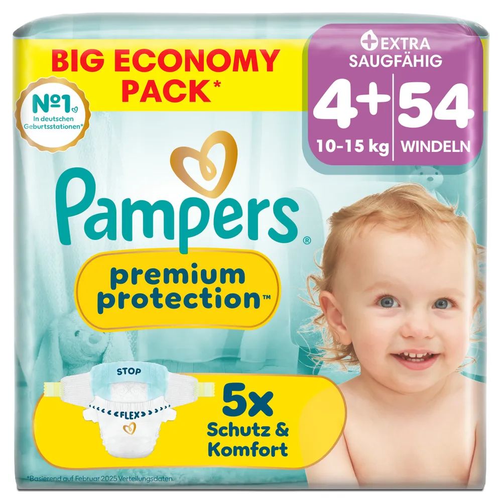 Pampers Premium Protection Gr.4+ Maxi Plus 10-15kg Big 