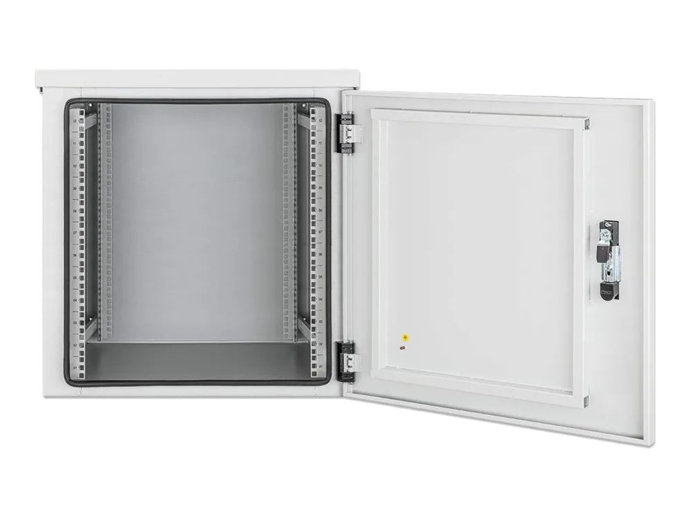 Intellinet Gehäuse - IP55, 2 integrierte Lüfter - geeignet für Wandmontage - Hellgrau, RAL7035 - 12U - 48.3 cm (19")