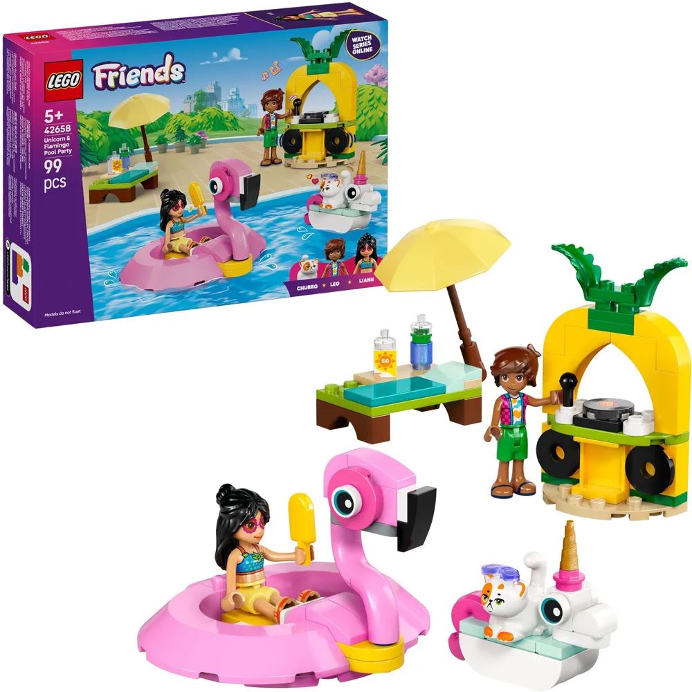 LEGO Friends 42658 Einhorn & Flamingo Pool Party