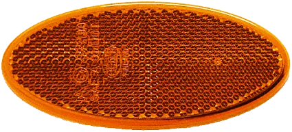 Hella Rückstrahler oval gelb selbstklebend