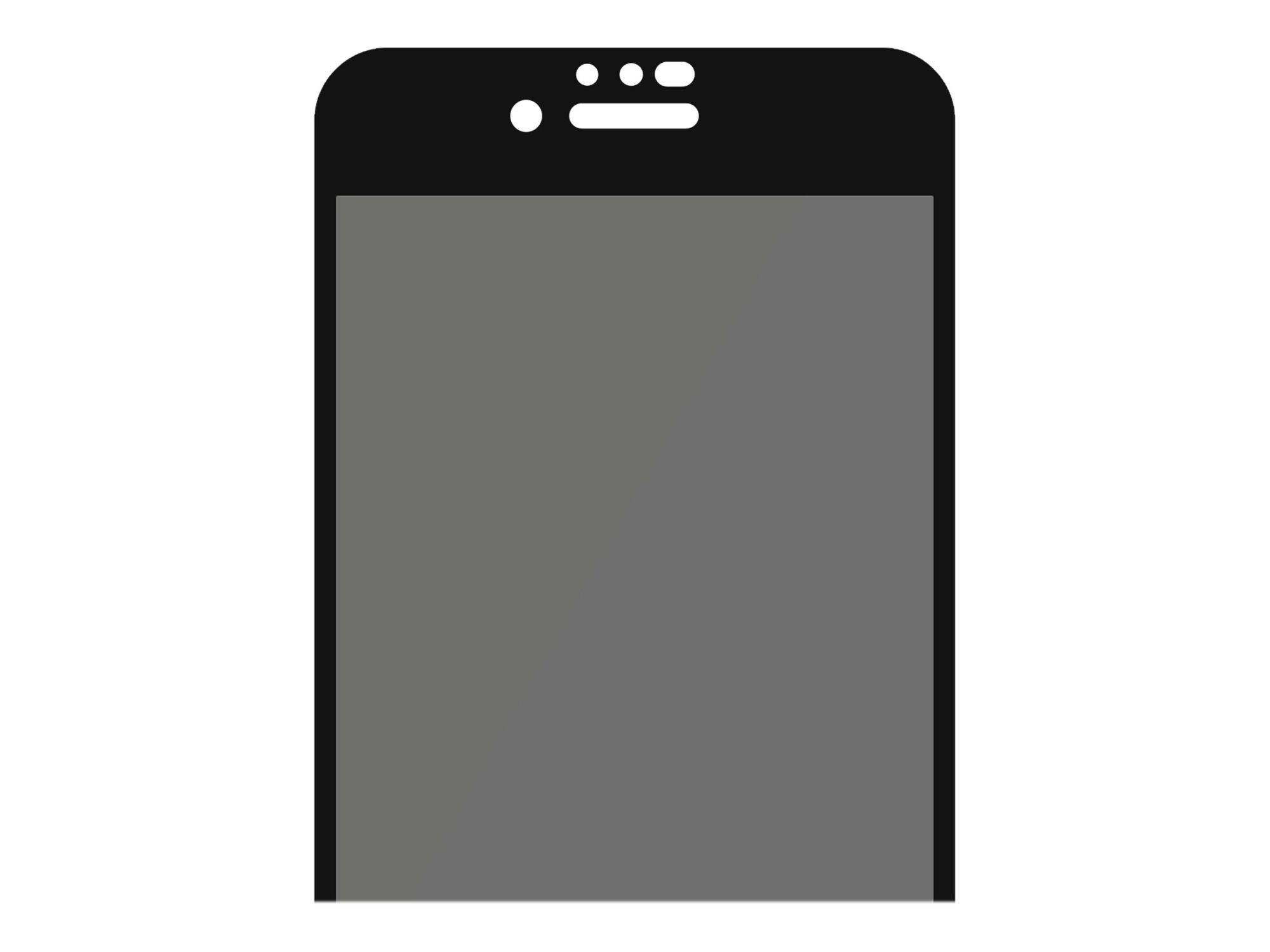 PanzerGlass Black & Case Friendly Privacy - Bildschirmschutz für Handy - Glas - mit Sichtschutzfilter - Schwarz - für Apple iPhone 6, 6s, 7, 8, SE (2. Generation)