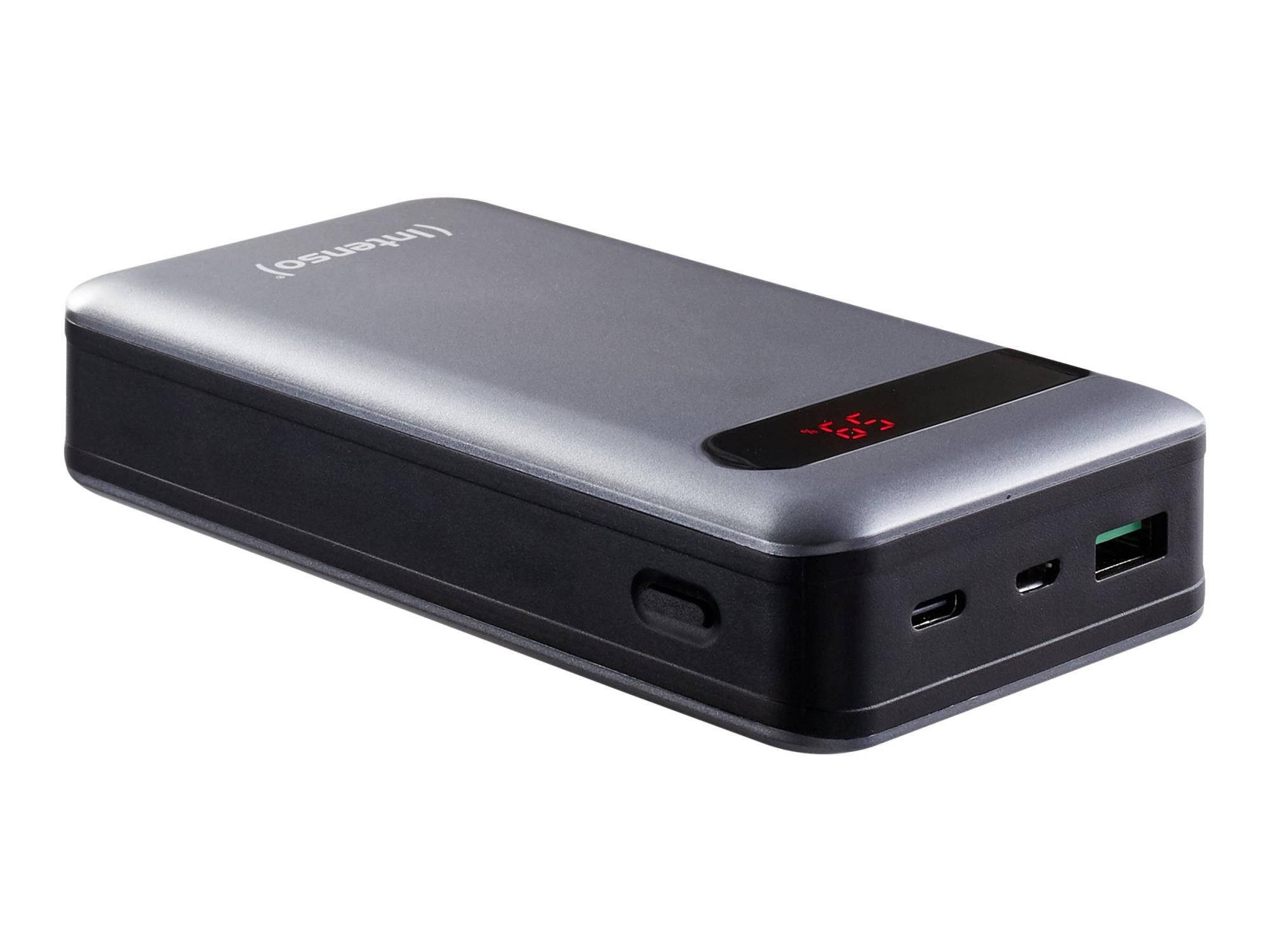 Intenso PD20000 - Powerbank - 20000 mAh - 3 A - PD, QC 3.0 - 2 Ausgabeanschlussstellen (USB, 24 pin USB-C)