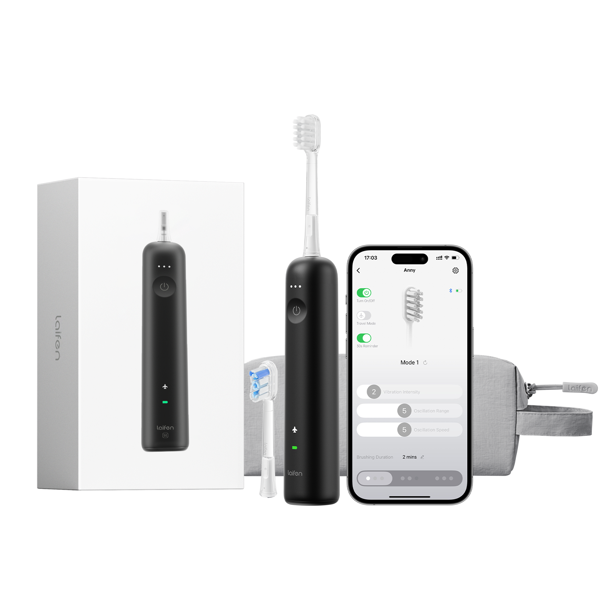 Laifen Wave Special Edition Electric Toothbrush - Matte Black