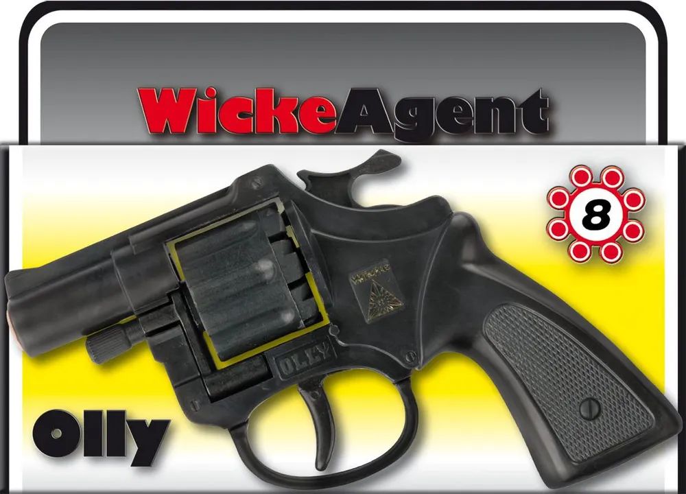 Sohni-Wicke Amorces-u.Spielwaren- 8er Agentenrevolver Olly 12,7cm, Box