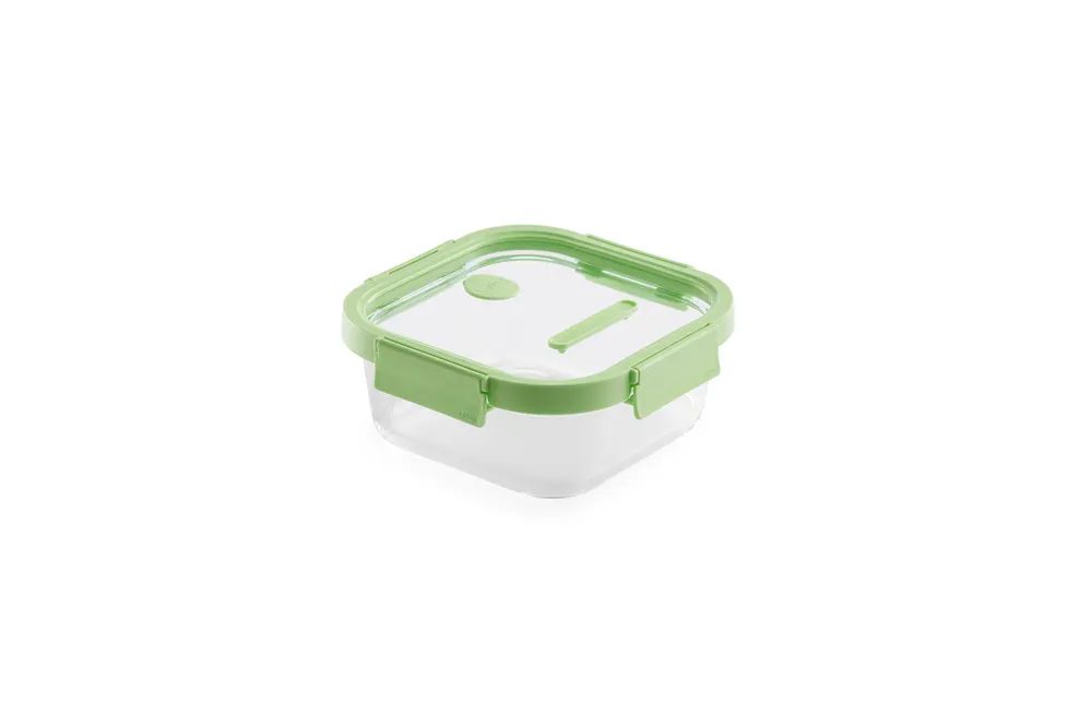 Lékué Quadratisches Vorratsglas, 1100 ml - Green