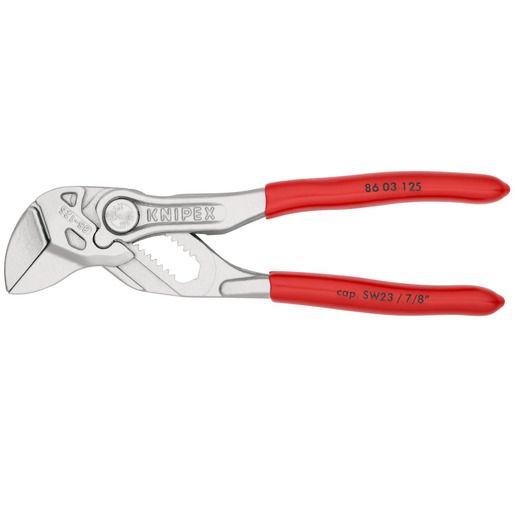 Knipex VERCHROMT 125 MM / KNIPEX ZANGENSCHLÜSSEL 86 03 125