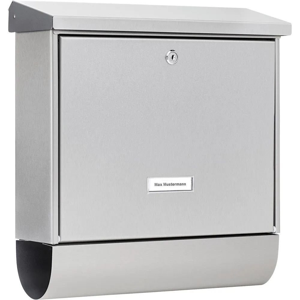 Burg-Wächter BURG Briefkasten INOXSTAR Höhe 395 mm - mit Zeitungsbox, Edelstahl rostfrei