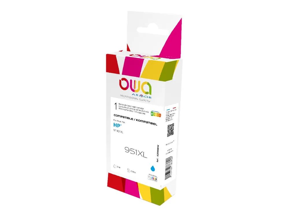 Armor OWA - 30 ml - Cyan - kompatibel - Box - wiederaufbereitet - Tintenpatrone (Alternative zu: HP 951XL)
