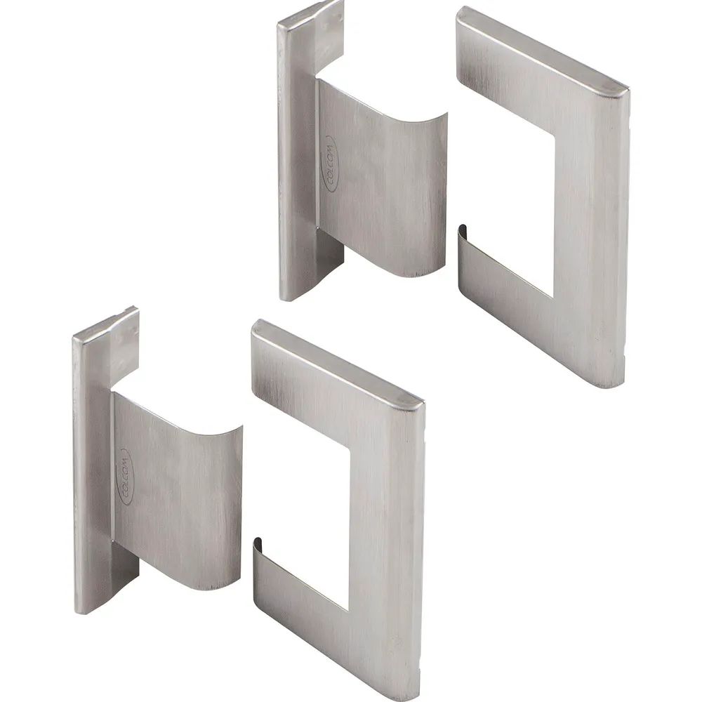 Colcom Abdeckkappenpaar zu Duschtürband 8010BTJC,Aluminium Edelstahl satiniert