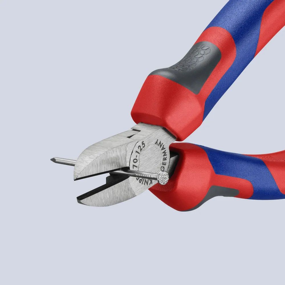 KNIPEX Seitenschneider mit Comfort-Griffen schwarz atramentiert 125 mm