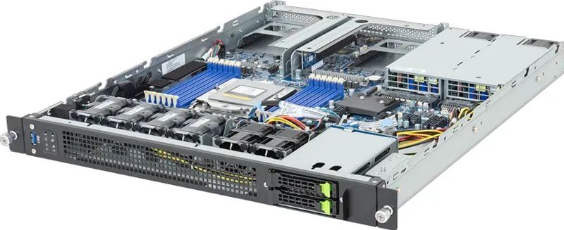 Gigabyte E163-Z34-AAH1 1U AMD EPYC 9005/9004 2x2.5" 2x1300W - Server-Barebone - AMD EPYC