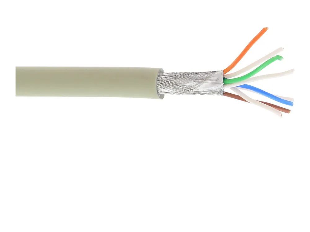 InLine Patchkab. - S/FTP (PiMf) - Cat.6A - 500MHz - halogenfrei - Kupfer - grau - 100m