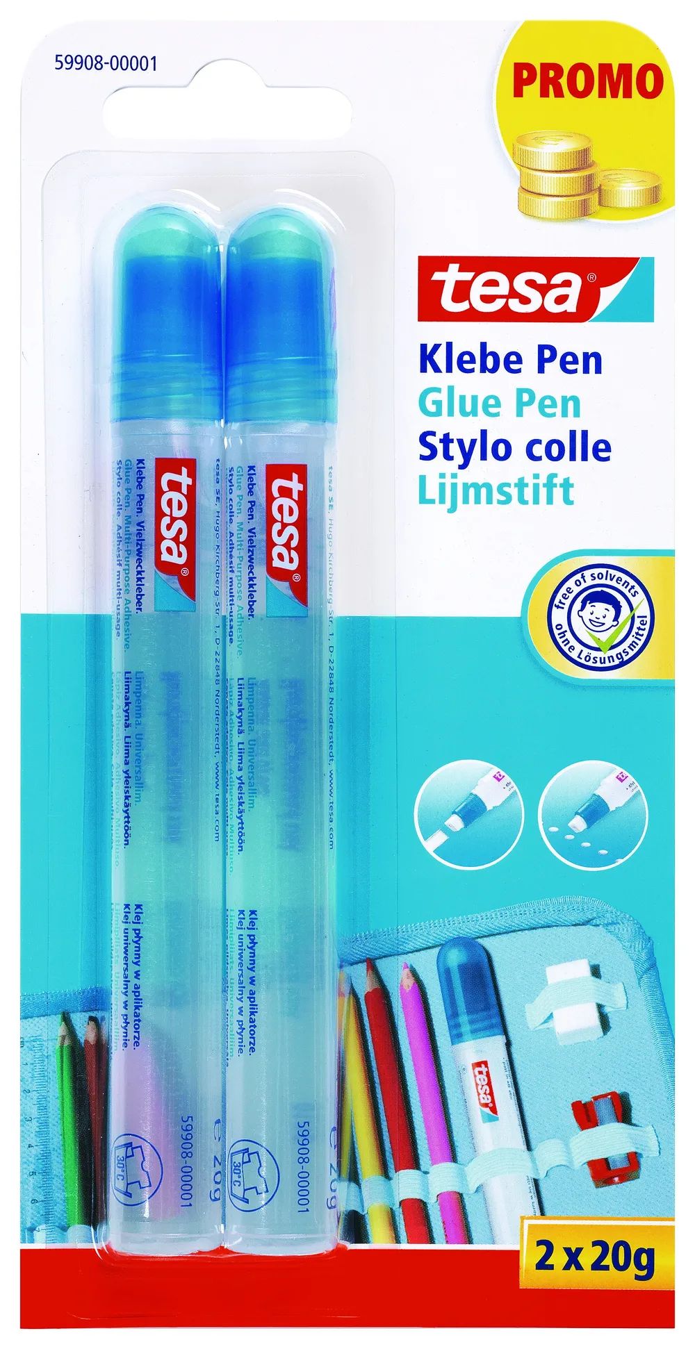 Tesa Glue Pen 2x20g Blister