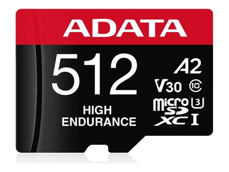 ADATA High Endurance - Flash-Speicherkarte (microSDXC-an-SD-Adapter inbegriffen) 512 GB