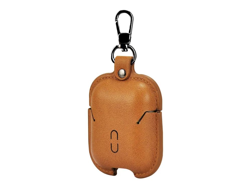 TerraTec Air Box - Tasche für Kopfhöhrer - Leder, Polycarbonat - braun - für Apple AirPods (1. Generation, 2. Generation)