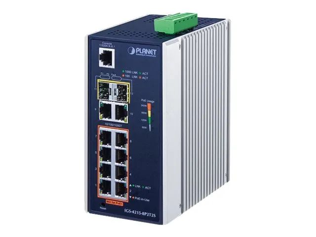Planet IGS-4215-8P2T2S - Switch - managed - 8 x 10/100/1000 (PoE+)