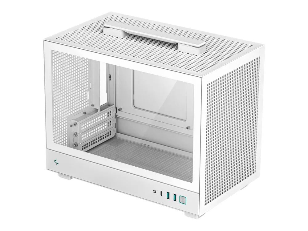 Deepcool CH160 weiß Tempered Glass - Midi/Minitower - Mini-ITX