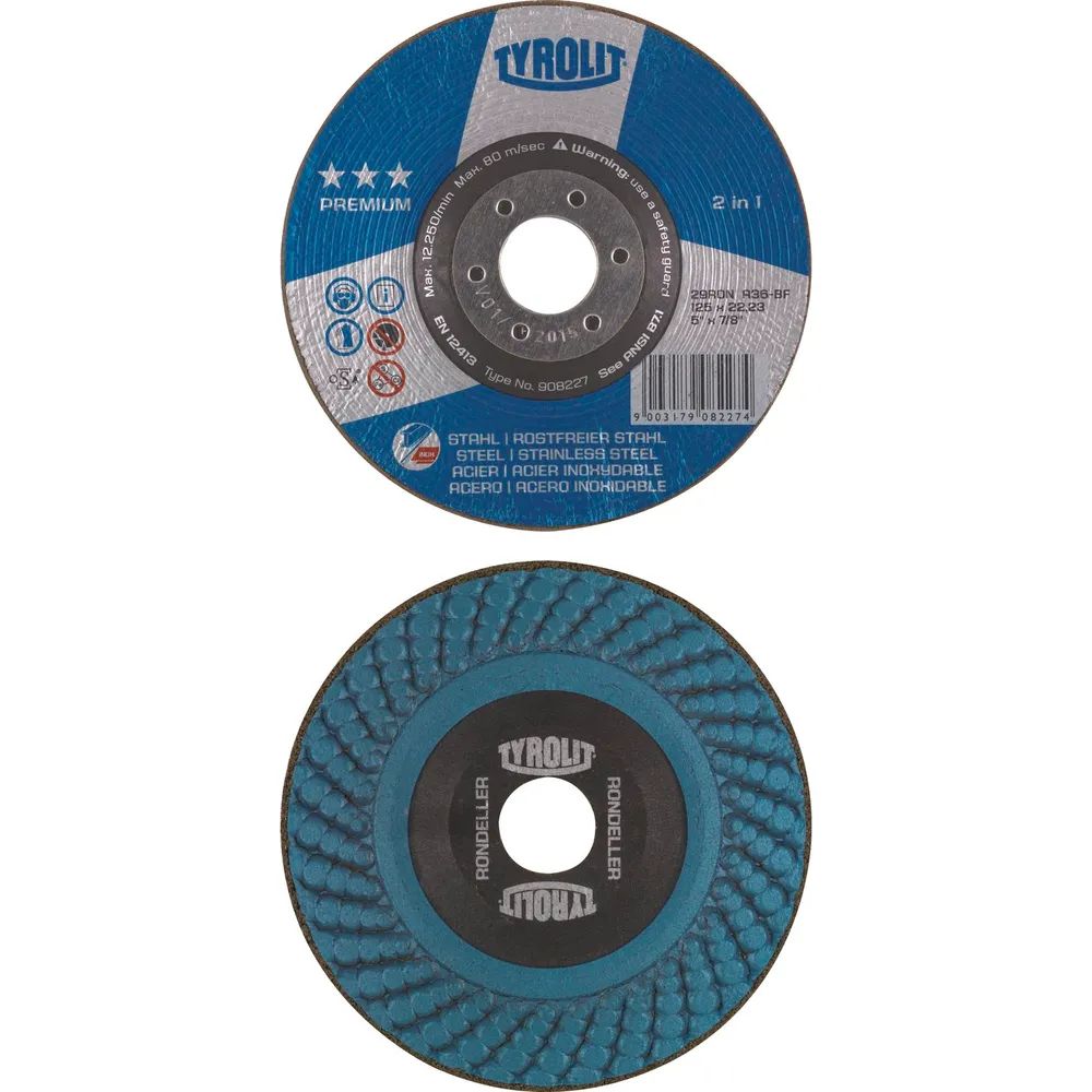 TYROLIT Rondeller Premium*** 115 mm Korn 36 für Metall 2in1 Form 29RON