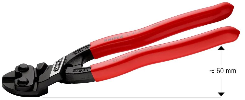 KNIPEX CoBolt® Kompakt-Bolzenschneider mit Kunststoff überzogen schwarz atramentiert 200 mm