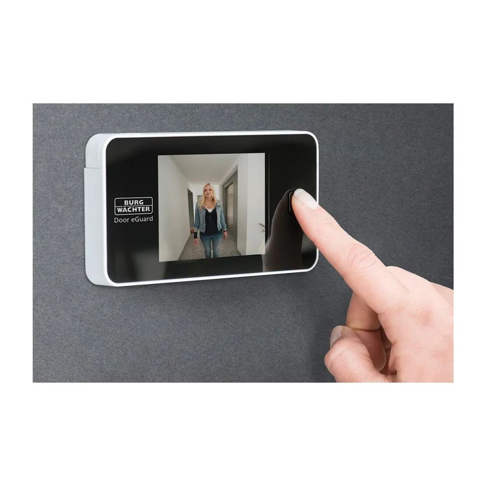 Burg-Wächter Video-Türspion Door eGuard DG 8100, Weitwinkel 105°, Kunststoff schwarz/weiß