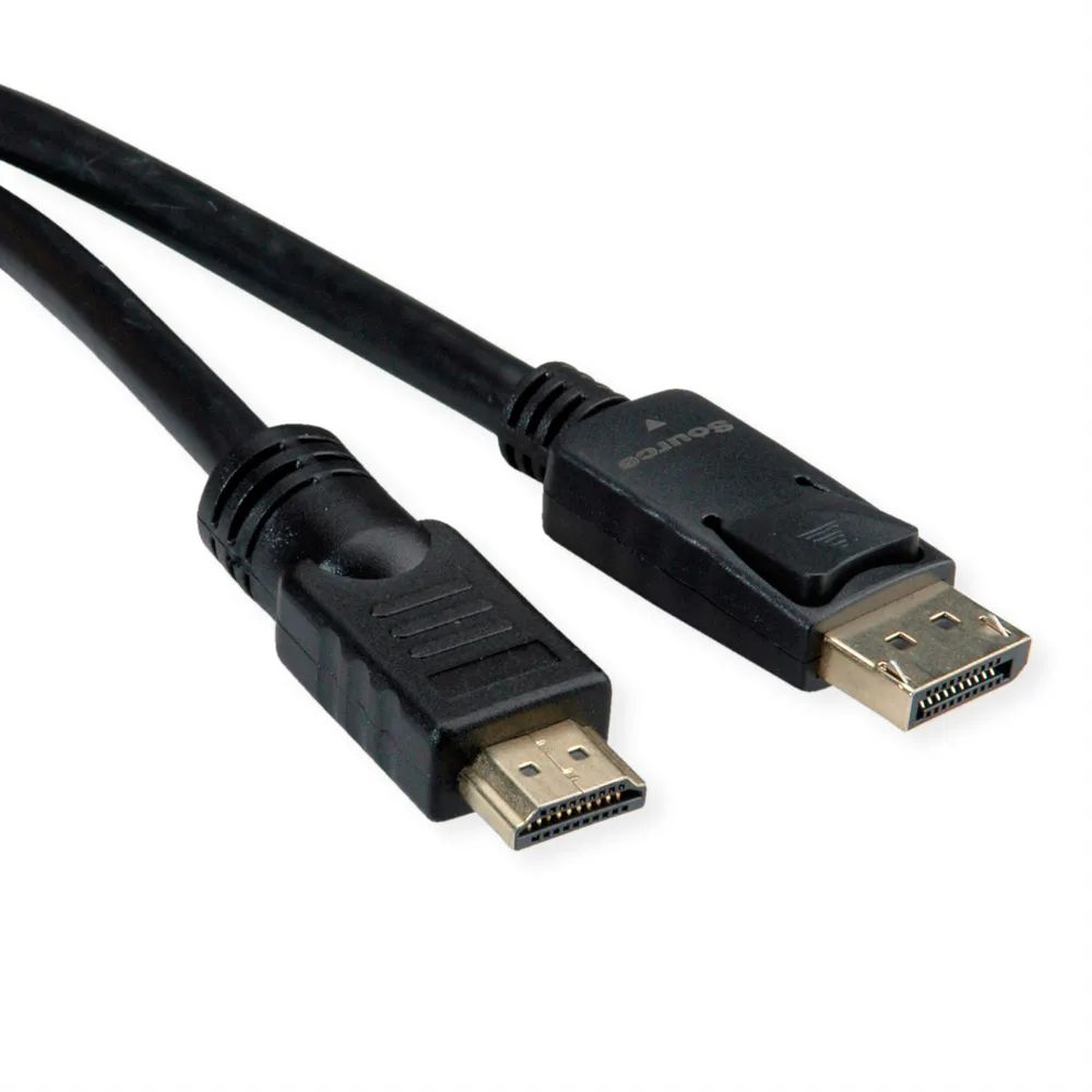 ROLINE DisplayPort Kabel DP - UHDTV, ST/ST, schwarz, 10 m