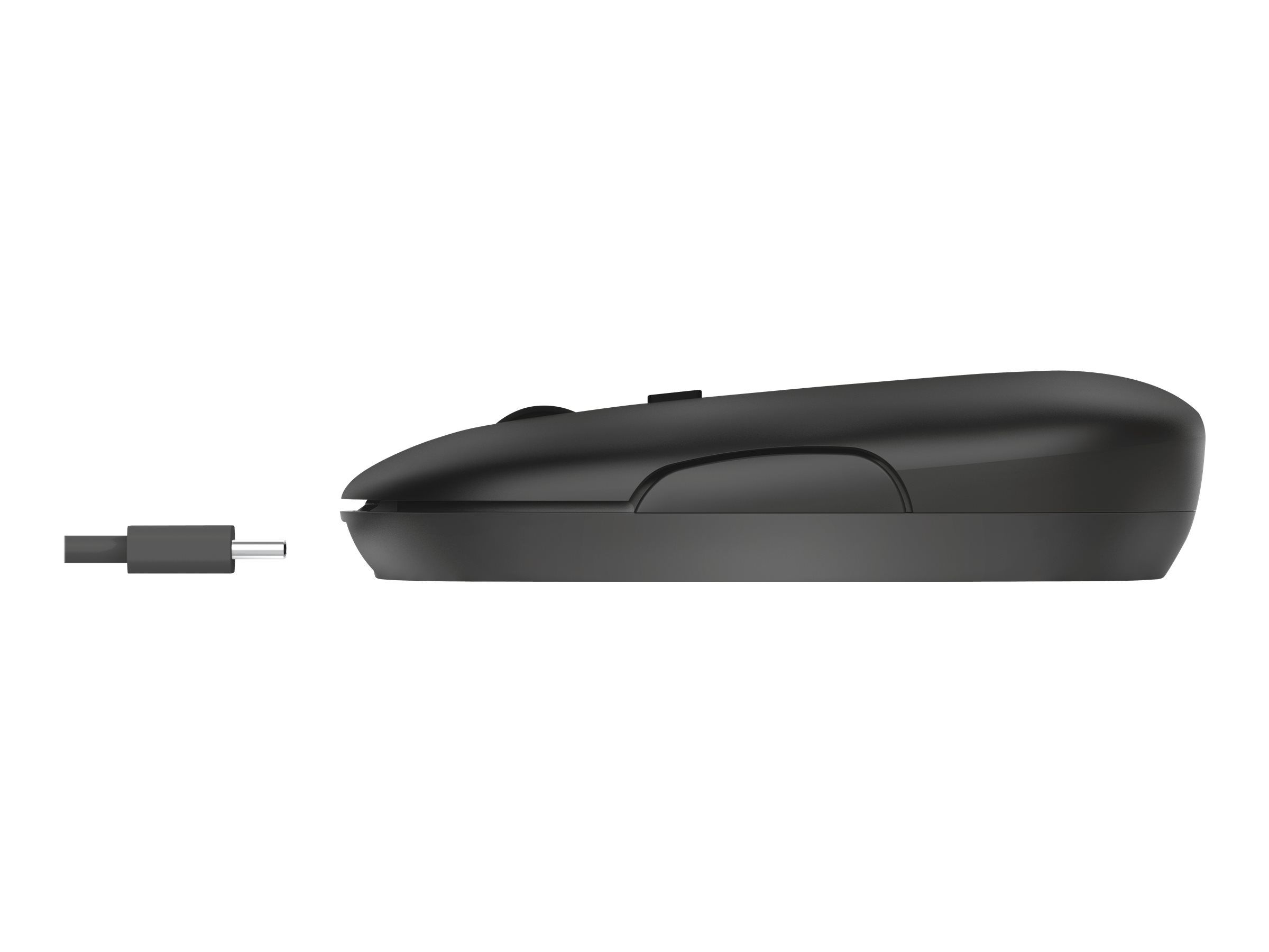 Trust Puck - Maus - rechts- und linkshändig - optisch - 4 Tasten - kabellos - Bluetooth, 2.4 GHz - kabelloser Empfänger (USB)
