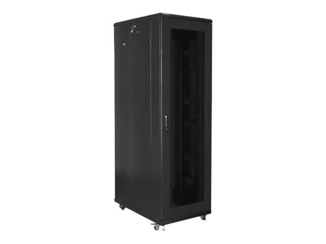 Lanberg Schrank Netzwerkschrank - mit 4 Lüfter - 230 V - Schwarz, RAL 9004 - 42HE - 48.3 cm (19")