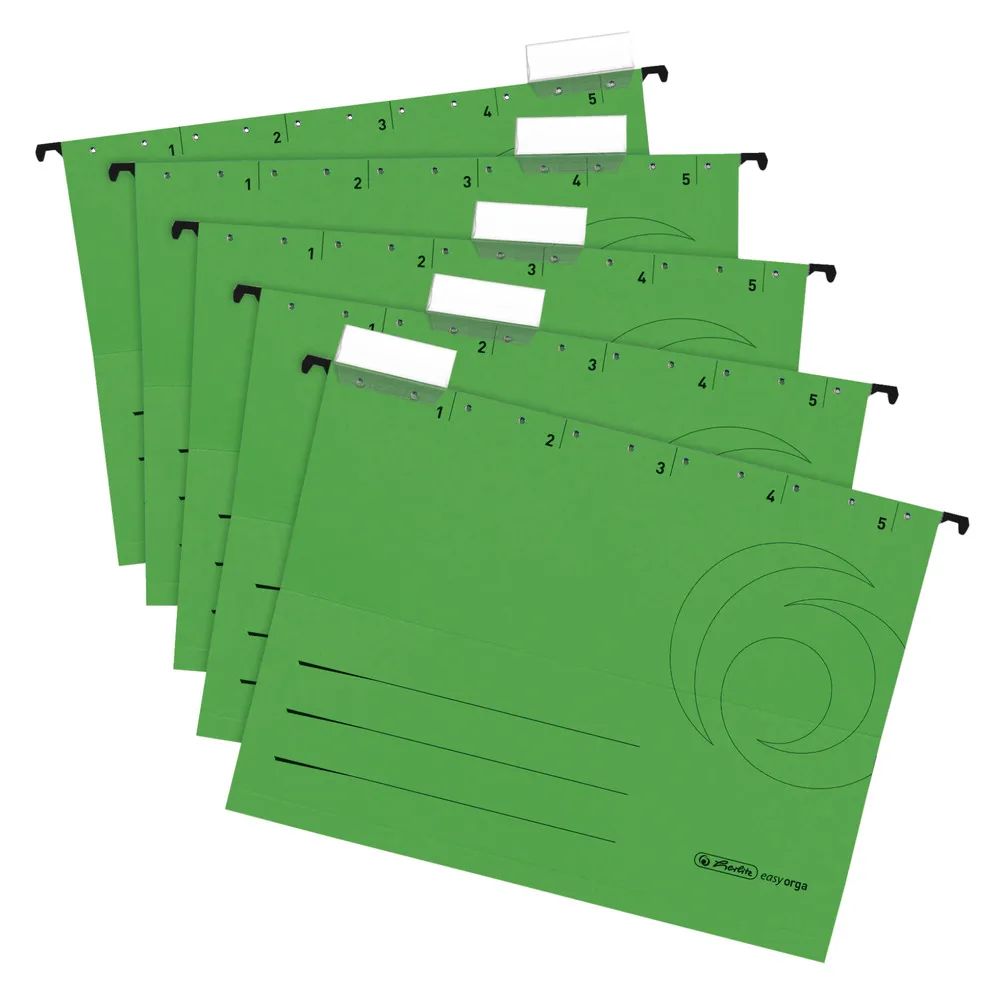 herlitz Hängemappe, A4, grün, 5er Packung
