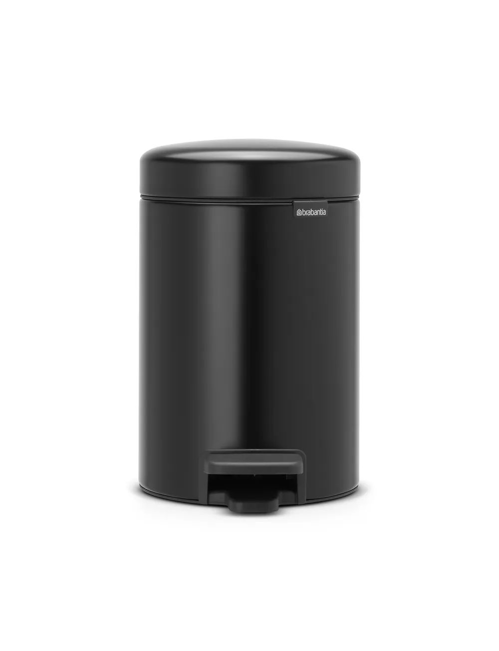 Brabantia newIcon Treteimer 3l mit Kunststoffeinsatz, Matt Black