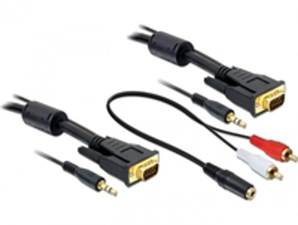 Delock VGA-Kabel - HD-15 (VGA), mini-phone stereo 3.5 mm (M)