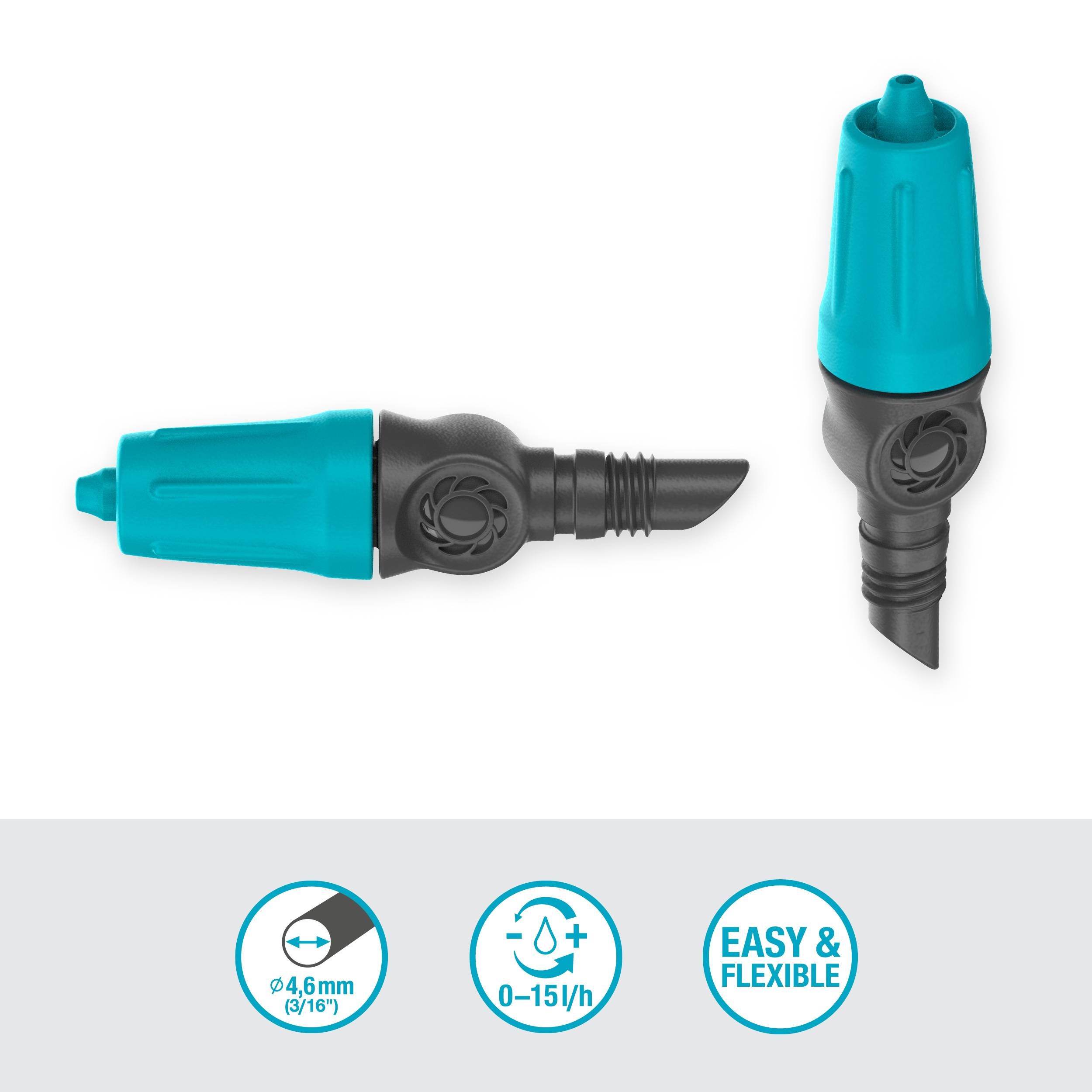 Gardena Micro-Drip-System Regulierbarer Endtropfer 0-15 l/h - Inhalt: 10 Stück