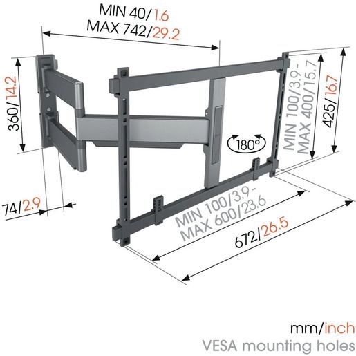 Vogel´s TV-WANDHALTERUNG TURN 55-100Z / VOGELS TVM5845 ELITE SW 5858450