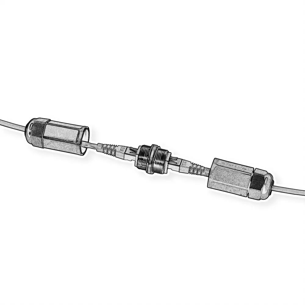 VALUE RJ-45 Kupplung geschirmt, Cat.6A (Class EA), Outdoor/Industrie, schwarz