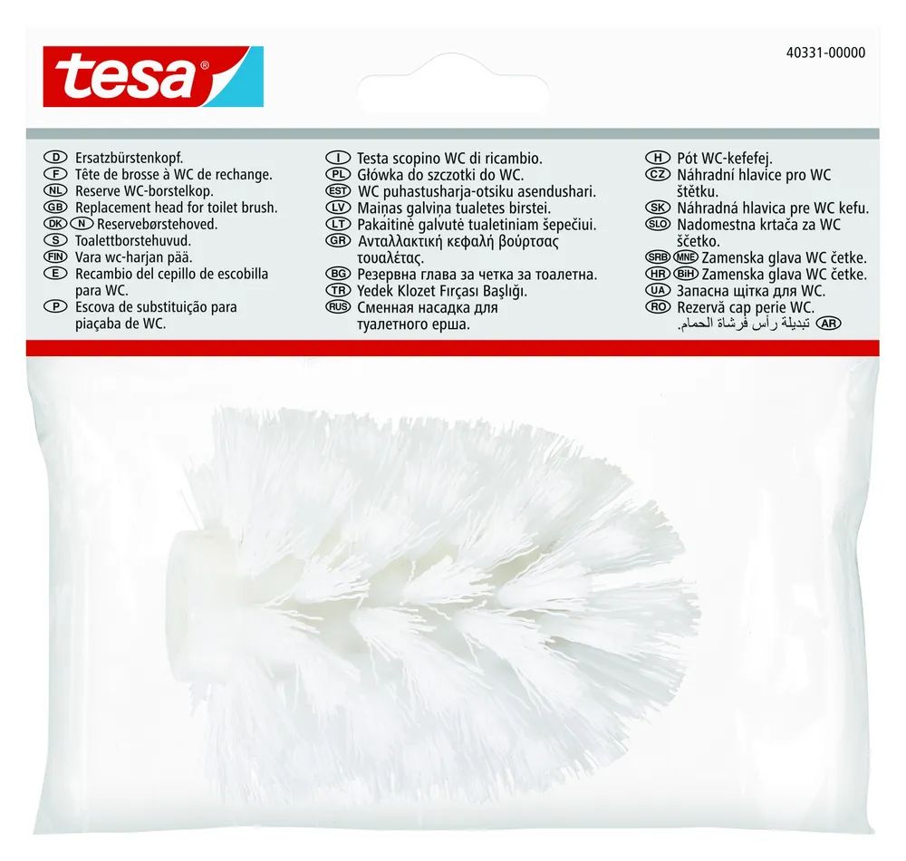 t﻿esa® Ersatz-Toilettenbürstenkopf weiß, passend für t﻿esa WC-Garnituren