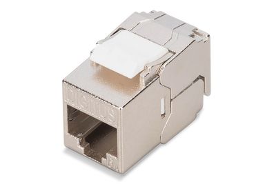 DIGITUS CAT 6A Kompakt-Keystone Modul, geschirmt, werkzeugfreier Montageanschluss