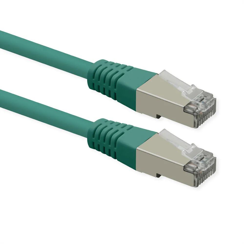 ROLINE Patchkabel Cat.6 (Class E), PoE, S/FTP (PiMF), grün, 1,5 m