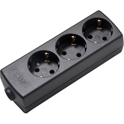 Kaiser Elektrotechnik TISCHVERTEILER O. KABEL 45°GED / KAIS 1047/VDE SCHWARZ 3F 1047/SW