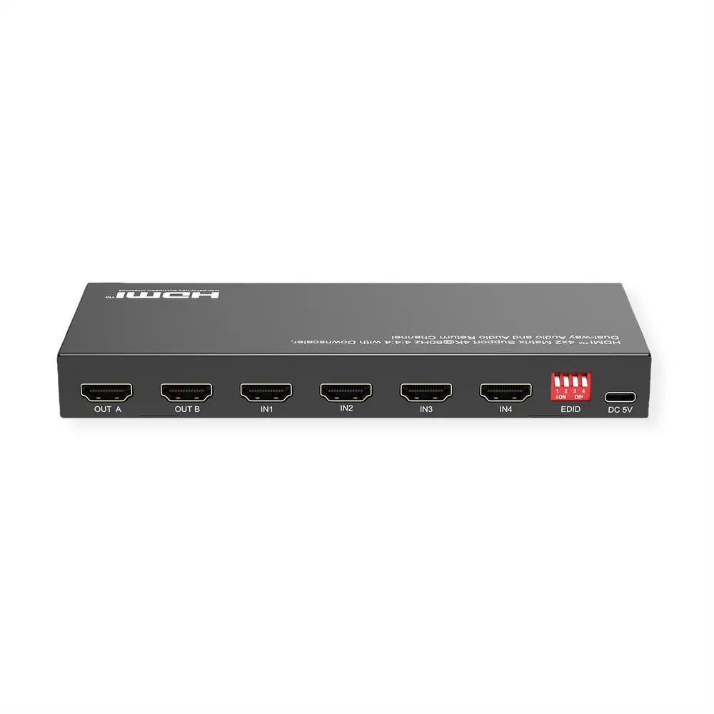 VALUE 4K HDMI Matrix Switch, 4 x 2, mit Fernbedienung