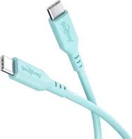 Goobay USB-C Kabel USB 2.0 PD 60W türkis Silikon 480Mbit/s - Kabel - Digital/Daten