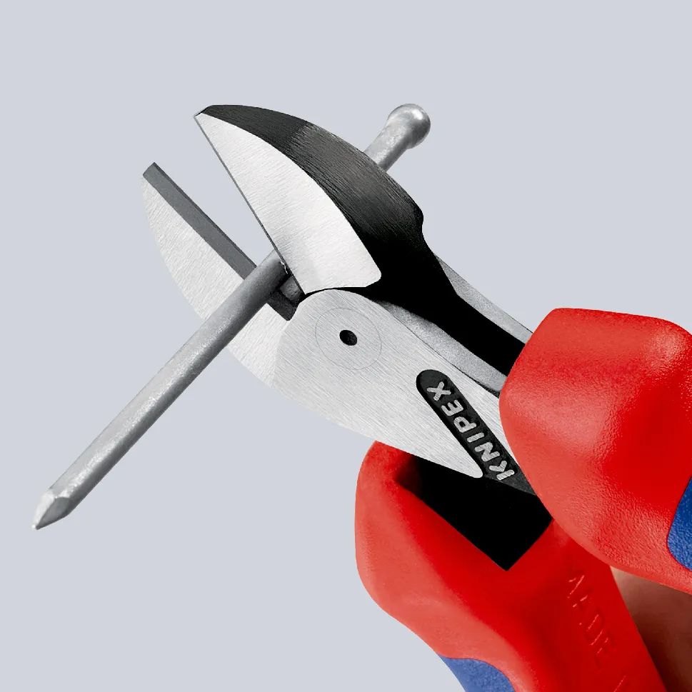 KNIPEX 73 05 160 T X-Cut® Kompakt-Seitenschneider mit 2K-Hüllen, mit integrierter Befestigungsöse 160 mm