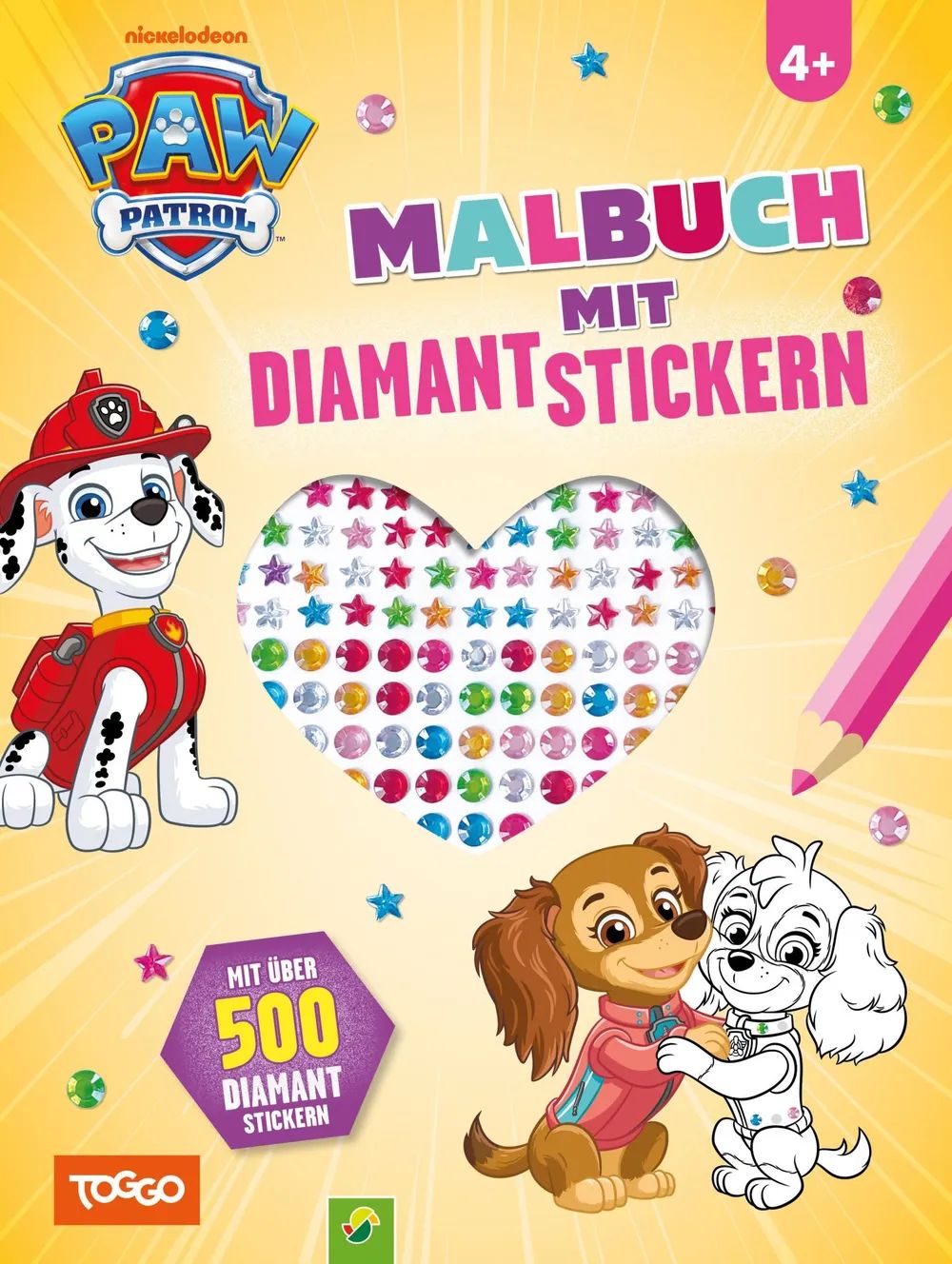 Naumann & Göbel Verlagsgesellschaft Paw Patrol Malbuch mit Diamatstickern