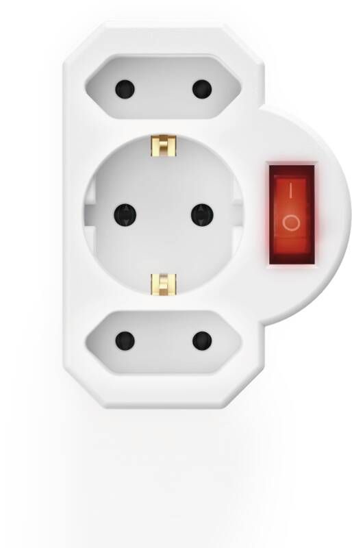 Hama 223217 STECKDOSENADAPT/2EU/1SCHUKO/M.SCH