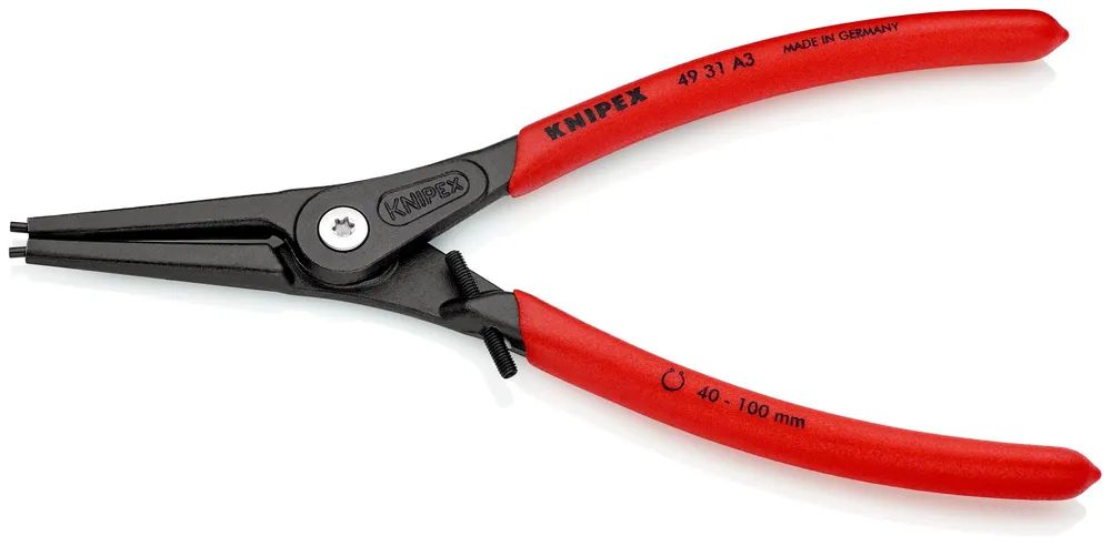 KNIPEX Präzisions-Sicherungsringzange für Außenringe auf Wellen mit Überdehnungsschutz 225 mm